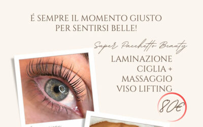 Super pacchetto Beauty • Laminazione ciglia + massaggio viso lifting